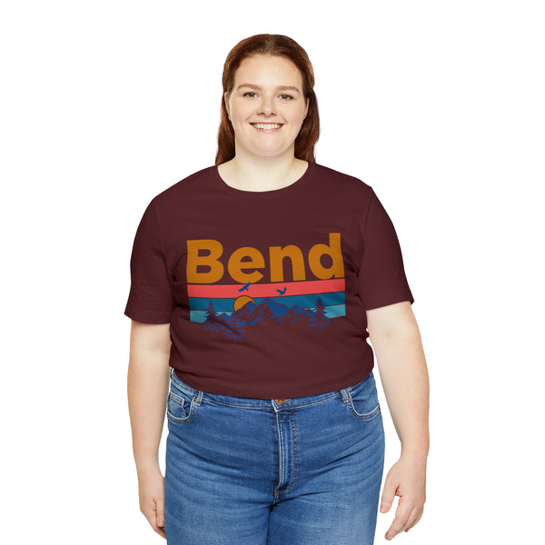 Bend, Oregon Shirt - Mountain Sunset Unisex Bend T-Shirt