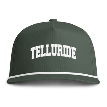 Buy moss Telluride, Colorado Embroidered Rope Hat - Vintage Sunwashed Rope Cap, Comfort Colors