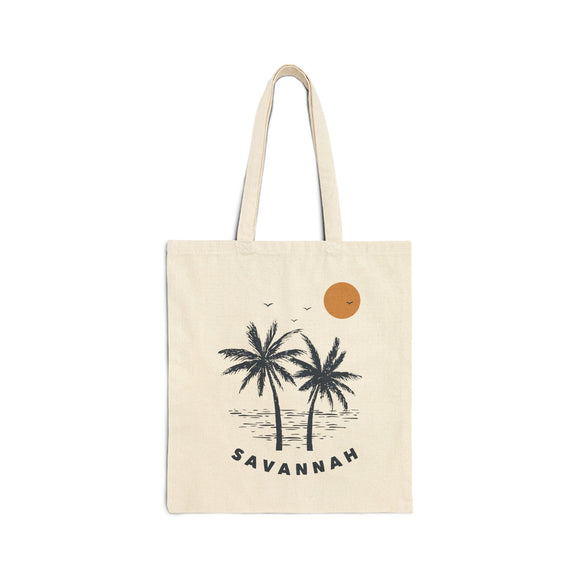 Savannah, Georgia Tote Bag - Cotton Canvas Savannah Bag