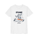 Stowe, Vermont Yeti Snowboard Youth Tee - Kids Skiing Shirt-2