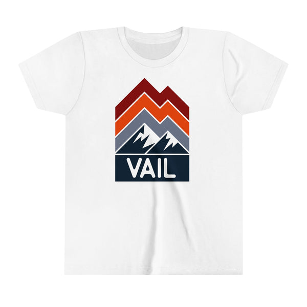Vail, Colorado Youth Shirt - Retro Mountain Vail Kid's T-Shirt