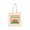 Wyoming Tote Bag, Cotton Canvas Tote Bag, Reusable Shopping Bag, Eco-Friendly Tote, Wyoming Gift