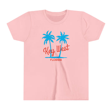 Buy pink Key West, Florida Youth Shirt - Retro Palm Tree Key West Kid's T-Shirt