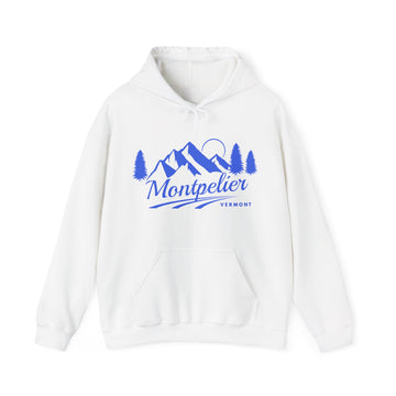 Buy white Montpelier, Vermont Hoodie - Unisex Mountain Montpelier Hoodie Sweatshirt
