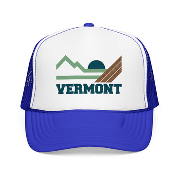 Buy royal-white-royal Vermont Trucker Hat - Vermont Mountain Cap