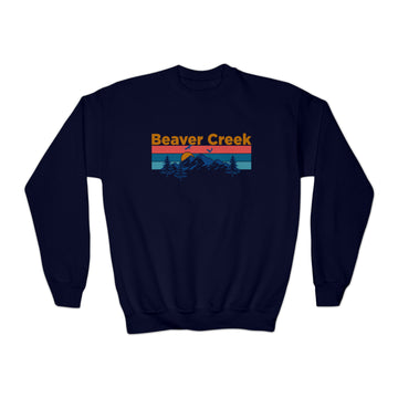 Buy navy Beaver Creek, Colorado Youth Sweatshirt - Unisex Kid's Beaver Creek Crewneck Sweatshirt