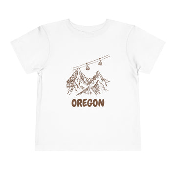 Oregon Toddler T-Shirt — Vintage Gondola Ski Mountain Tee - 0
