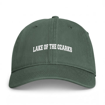 Lake of the Ozarks, Missouri Washed Baseball Cap - Vintage Coastal Comfort Colors