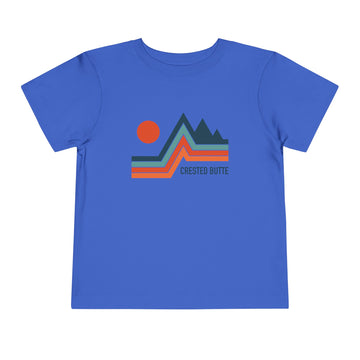 Buy true-royal Crested Butte, Colorado Toddler T-Shirt - Retro Palm Tree Toddler Crested Butte Shirt