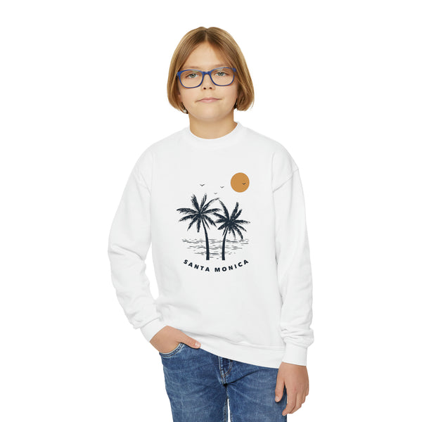 Santa Monica, California Youth Sweatshirt - Unisex Kid's Santa Monica Crewneck Sweatshirt