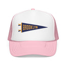 Brooklyn, New York Pennant Trucker Hat — Retro Flag Foam Cap-3