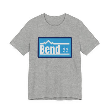 Buy athletic-heather Bend Oregon Scenic Tee – Mountain &amp; Pine Trees Travel T‑Shirt