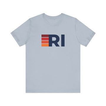 Buy light-blue Rhode Island Retro Stripes T-Shirt | Rhode Island State Tee