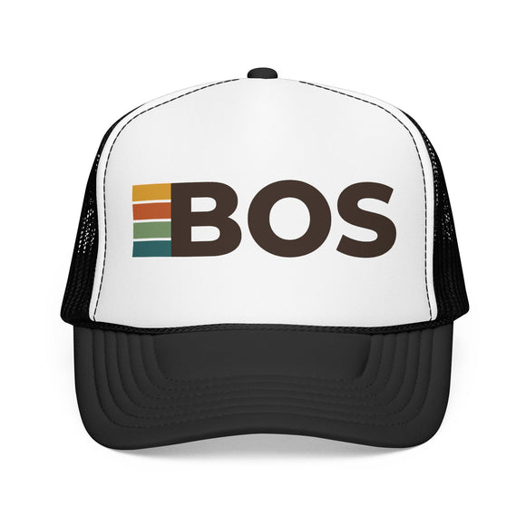 Boston, Massachusetts Trucker Hat - BOS Abbr retro cap