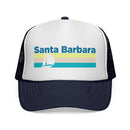 Santa Barbara, California Retro Sailboat Trucker Hat-2