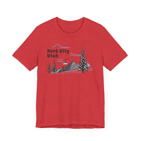 Park City, Utah T-Shirt - Retro Ski Mountain Gondola Unisex Park City Shirt