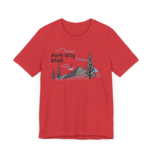 Park City, Utah T-Shirt - Retro Ski Mountain Gondola Unisex Park City Shirt