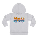 Alaska Toddler Hoodie - Retro Mountain Sun Unisex Alaska Toddler Sweatshirt-2