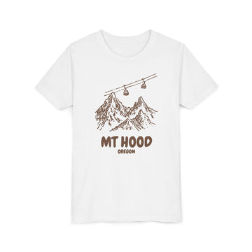 Mt Hood, Oregon Youth T-Shirt — Vintage Gondola Ski Mountain Tee - 0