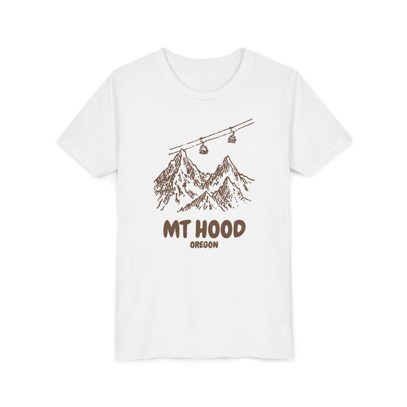 Mt Hood, Oregon Youth T-Shirt — Vintage Gondola Ski Mountain Tee