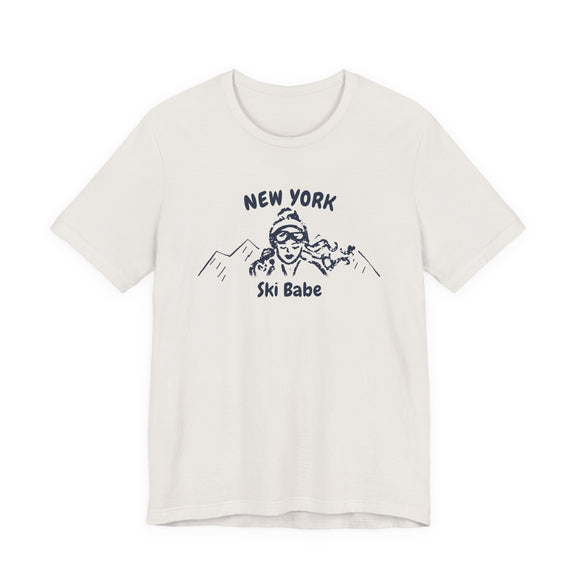 New York Ski Babe T‑Shirt - Retro Skiing Graphic Tee