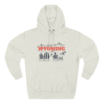 Buy oatmeal-heather Premium Wyoming Après-ski Hoodie - Unisex Sweatshirt