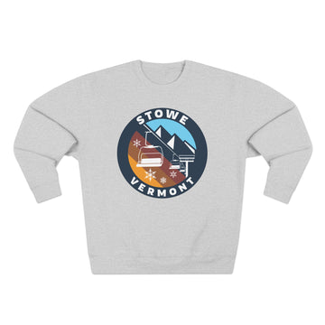 Premium Stowe, Vermont Mountain Ski Lift Sweatshirt - 0