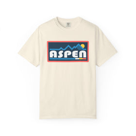 Aspen, Colorado Graphic Tee, Comfort Colors Retro Mountain Unisex Aspen T shirt - 0