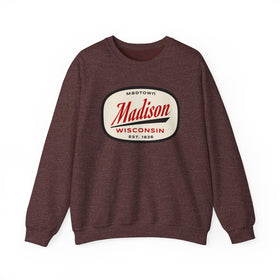 Madison, Wisconsin Sweatshirt - Unisex Retro Crewneck Madison Sweatshirt