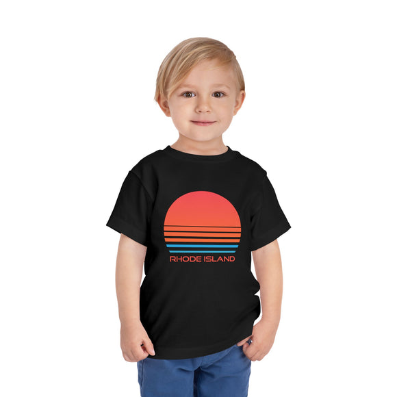 Rhode Island Toddler T-Shirt - Retro 80s Unisex Toddler Rhode Island Shirt