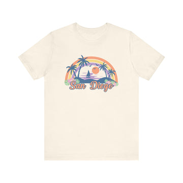 Buy natural San Diego, California T-Shirt - Retro Beach Unisex San Diego Shirt