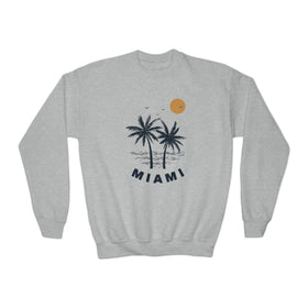 Miami, Florida Youth Sweatshirt - Unisex Kid's Miami Crewneck Sweatshirt