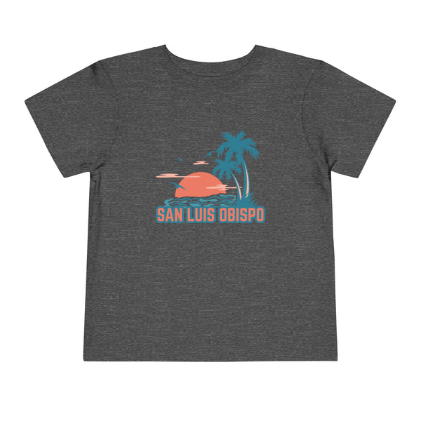 San Luis Obispo, California Toddler T-Shirt - Retro Palm Tree Toddler San Luis Obispo Shirt