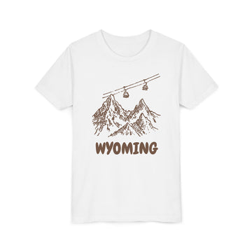 Wyoming Youth T-Shirt — Vintage Gondola Ski Mountain Tee - 0