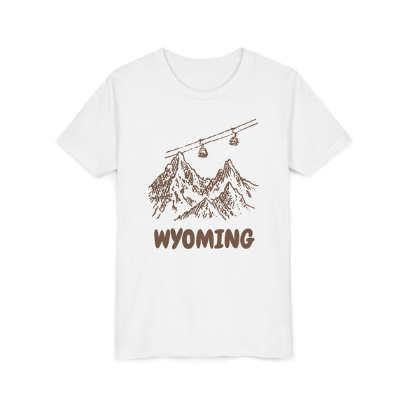 Wyoming Youth T-Shirt — Vintage Gondola Ski Mountain Tee