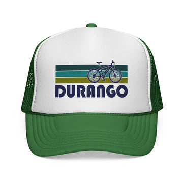 Durango, Colorado Retro Bike Trucker Hat - Vintage Style Durango Cap - 0