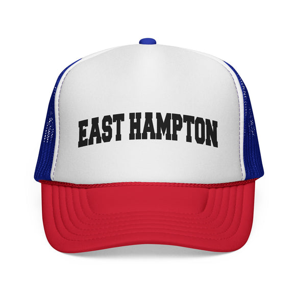 East Hampton, New York Collegiate Style Trucker Hat