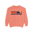 Montpelier, Vermont Mountain Stripes Sweatshirt | Comfort Colors - 100% Cotton-4