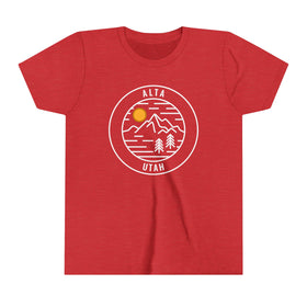 Alta, Utah Youth Shirt - Retro Mountain Alta Kid's T-Shirt