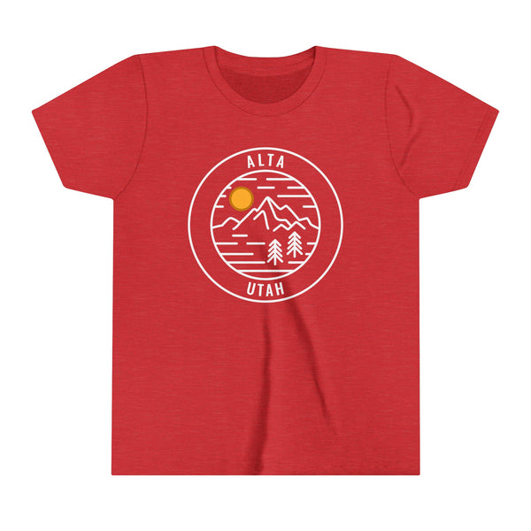 Alta, Utah Youth Shirt - Retro Mountain Alta Kid's T-Shirt