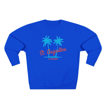 Buy royal-blue Premium St. Augustine, Florida Sweatshirt - Retro Unisex Sweatshirt