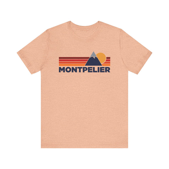 Retro Montpelier, Vermont T-shirt, Mountain Tee, Vintage Montpelier Unisex Jersey Shirt, Outdoor Hiking Apparel