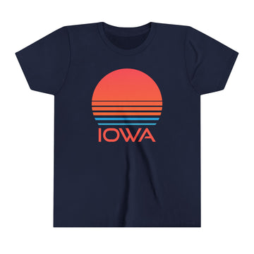 Iowa Youth Shirt - Retro 80s Iowa Kid's T-Shirt - 0