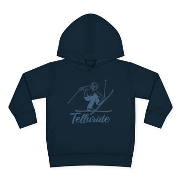 Buy navy Telluride, Colorado Toddler Hoodie - Unisex Telluride Vintage Skiing Sweatshirt