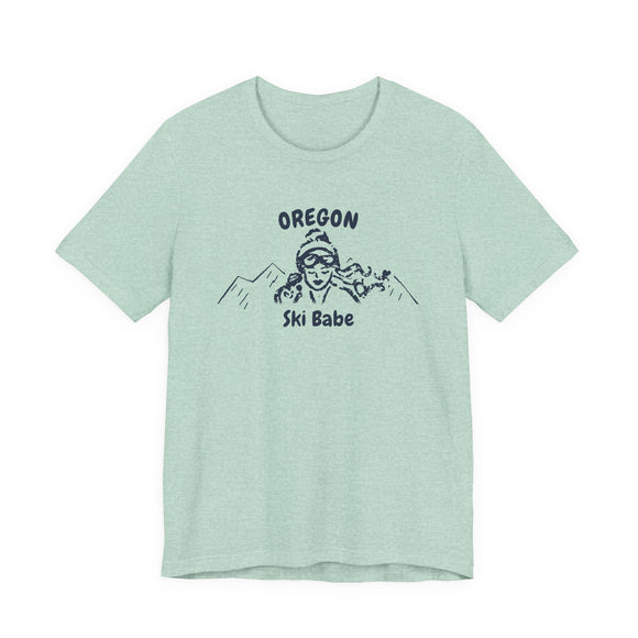 Oregon Ski Babe T‑Shirt - Retro Skiing Graphic Tee