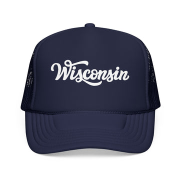 Buy dark-navy Wisconsin Trucker Hat - Wisconsin Cap