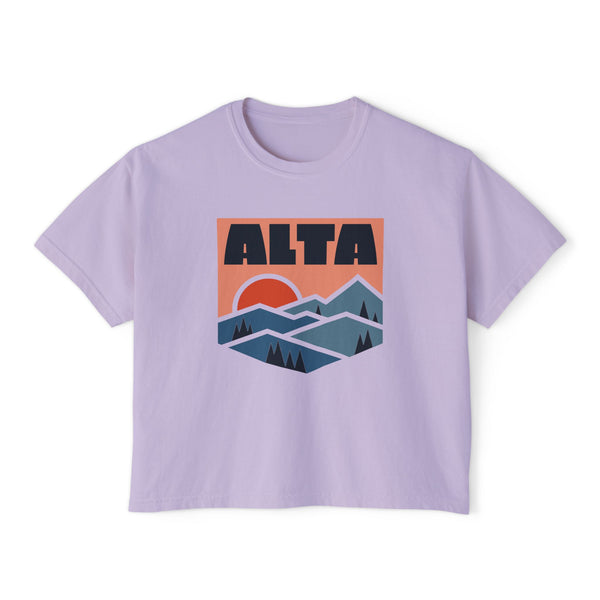 Alta, Utah Women's Boxy Graphic Tee - Slightly Cropped