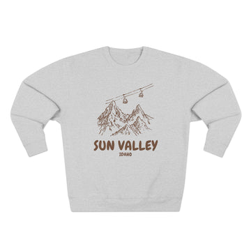 Buy heather-grey Premium Sun Valley, Idaho Gondola Ski Mountain Sweatshirt