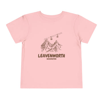 Buy pink Leavenworth, Washington Toddler T-Shirt — Vintage Gondola Ski Mountain Tee