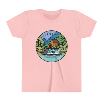 Buy pink Virginia Youth T-Shirt - Unisex Kids Virginia Shirt